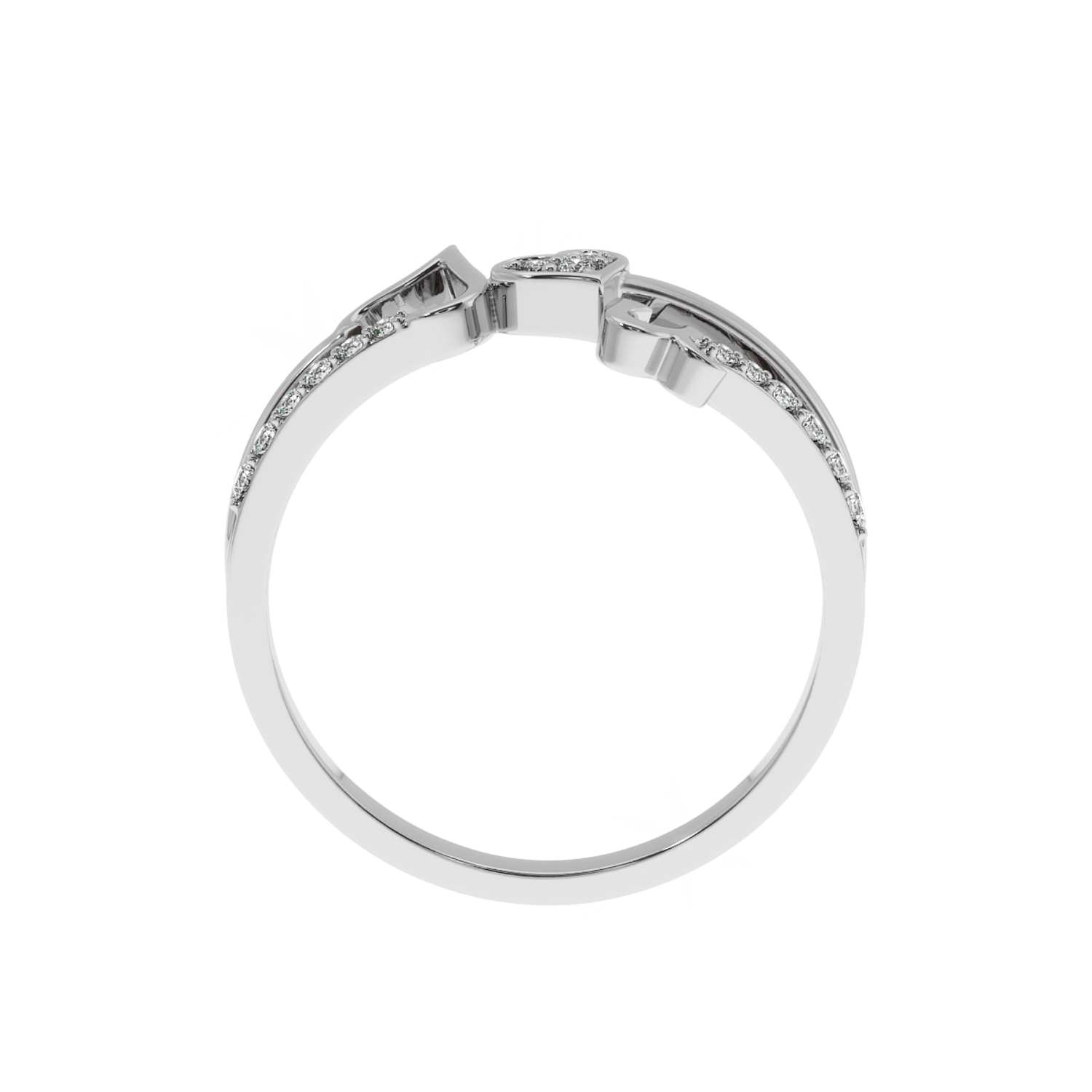 Buy Love Heart Natural Diamond Ring 0.13ct | Solitairekart