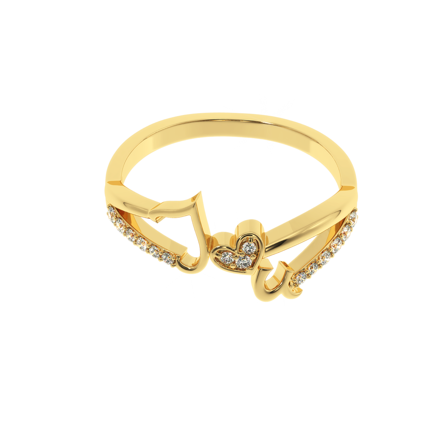 Buy Love Heart Natural Diamond Ring 0.13ct | Solitairekart