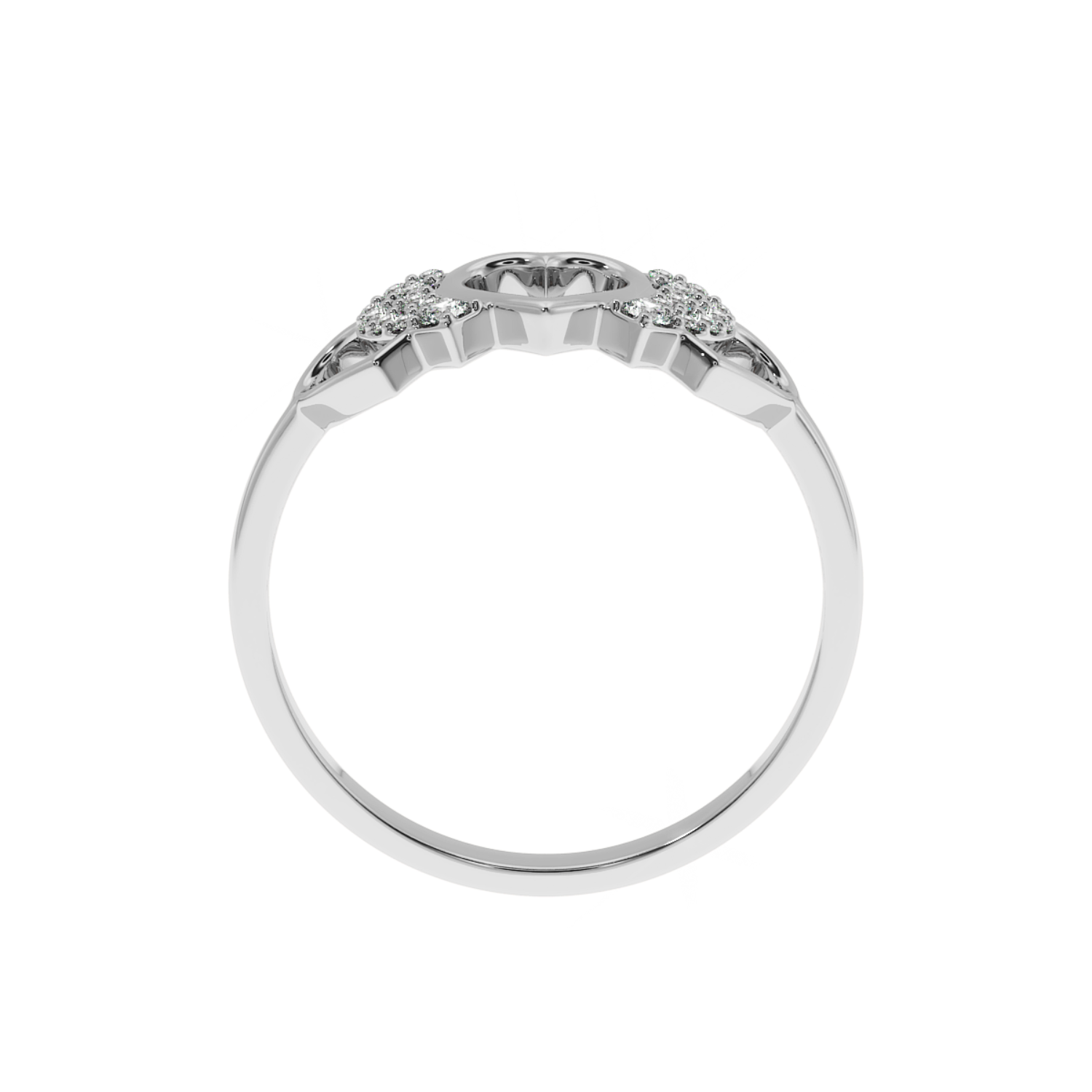 Buy Forever Linked Heart Natural Diamond Ring |Solitairekart