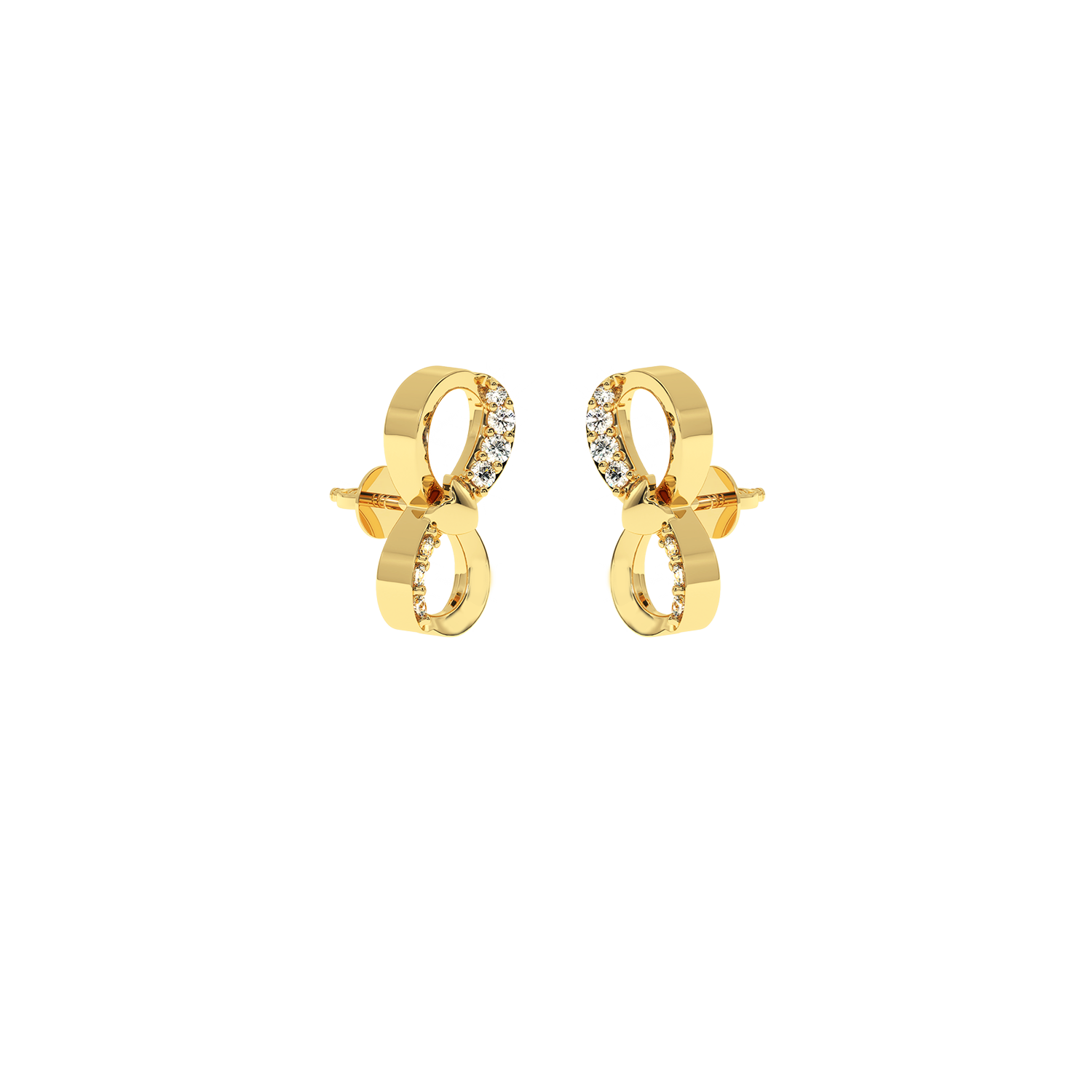 0.13 CT Infinity Loop Lab Diamond Earrings | Chic Gift Idea