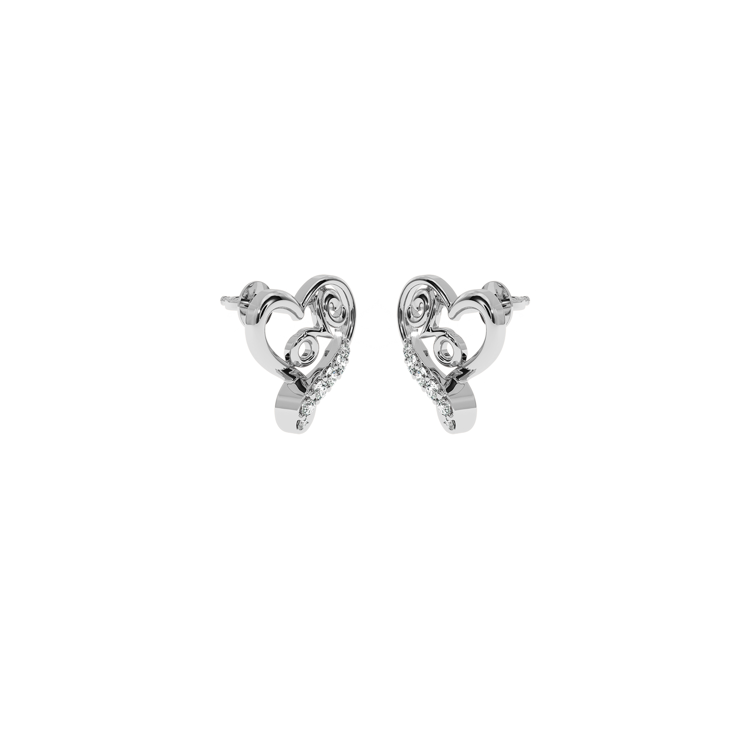 SolitaireKart 0.28 Carat Lab Grown Diamond Infinity Heart Earrings