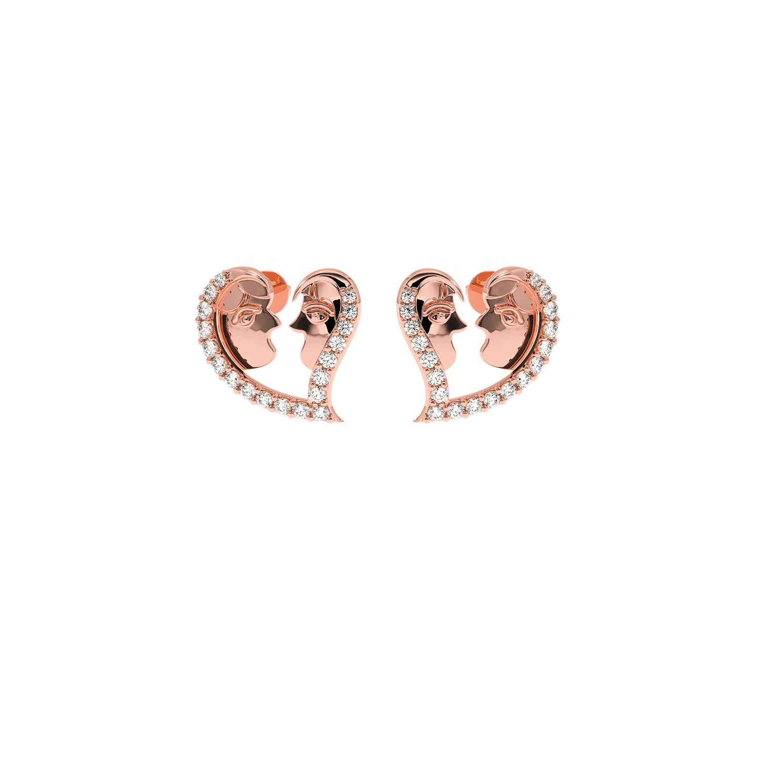 Solitairekart -0.33ct Lab Diamond Couple Face Earrings
