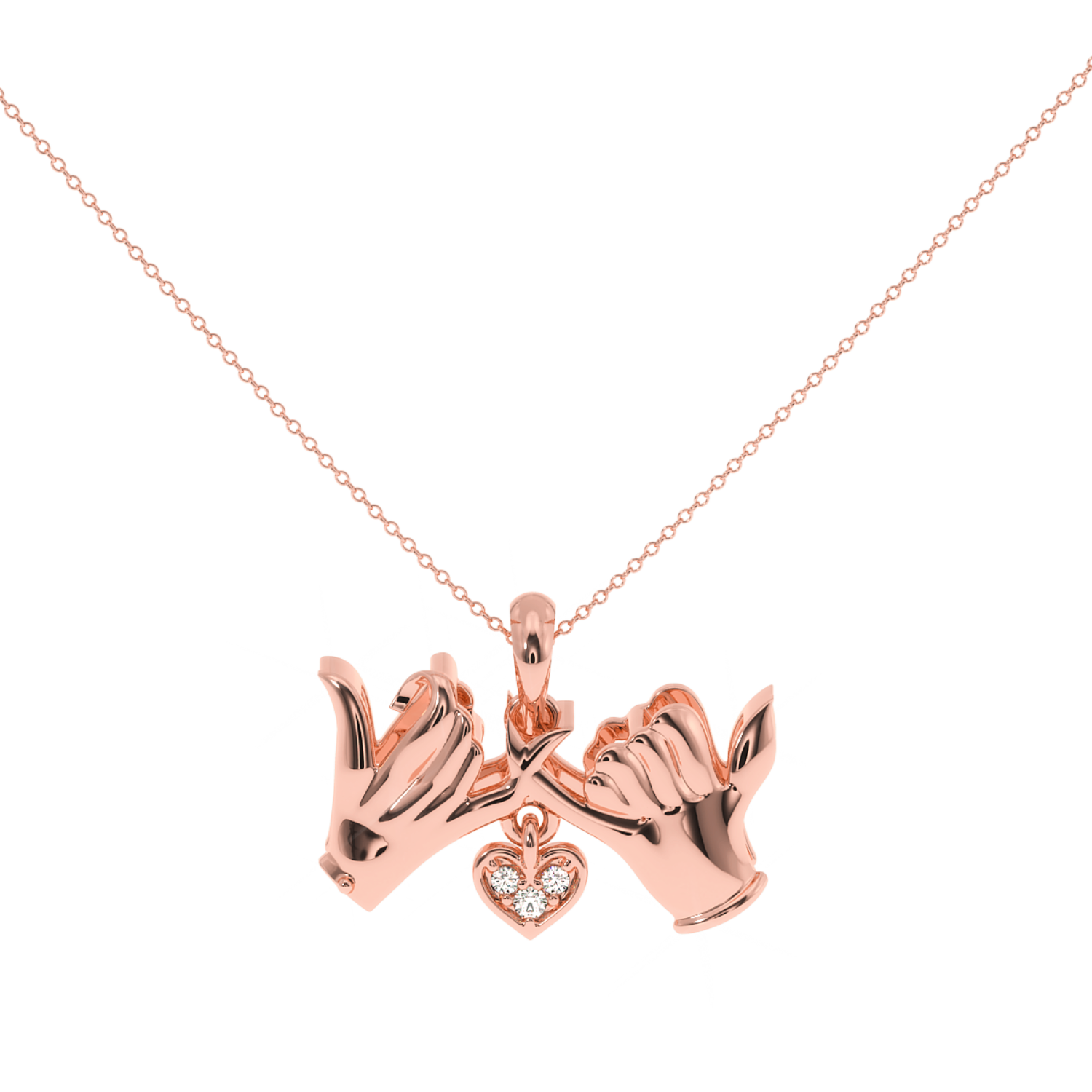 Solitairekart Pinky Promise 0.02 Carat Lab Diamond Pendant