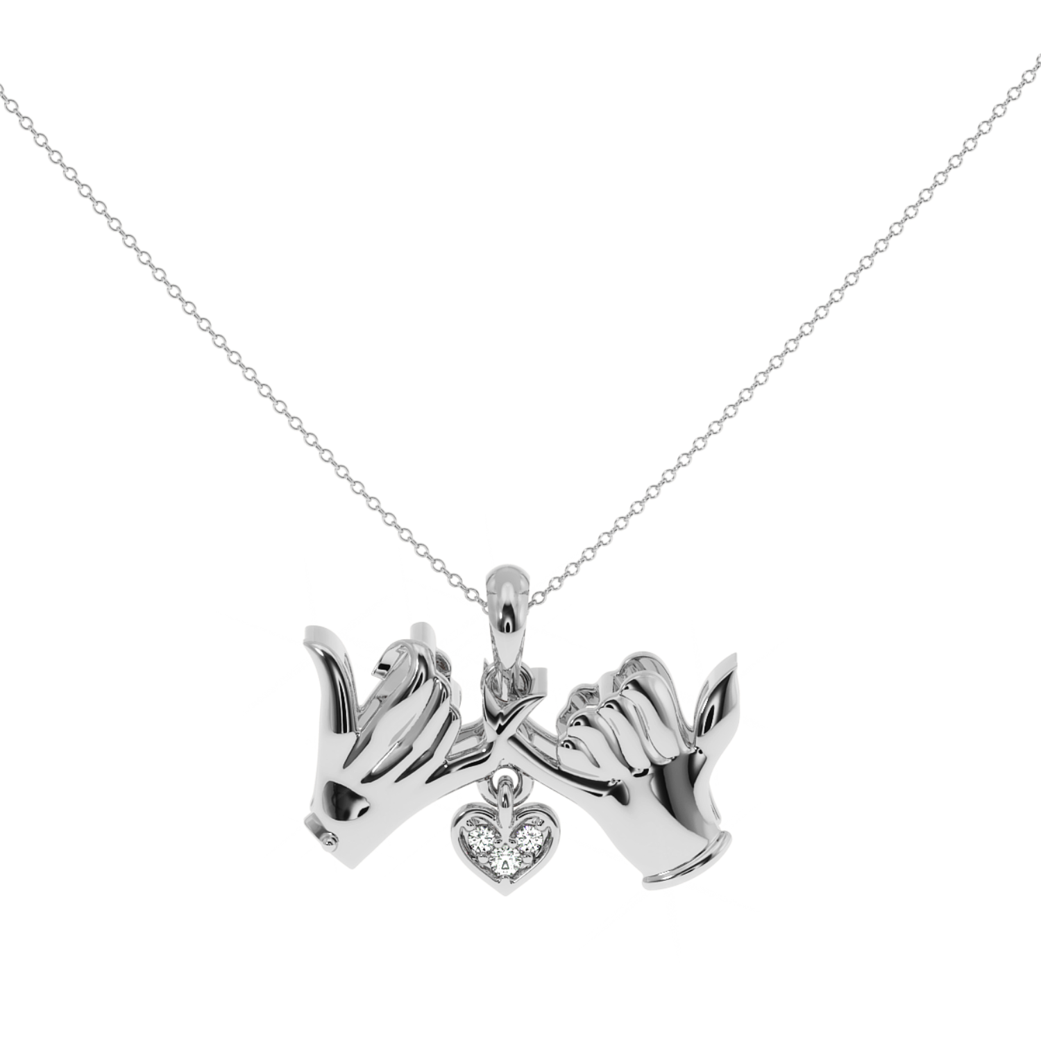 Solitairekart Pinky Promise 0.02 Carat Lab Diamond Pendant
