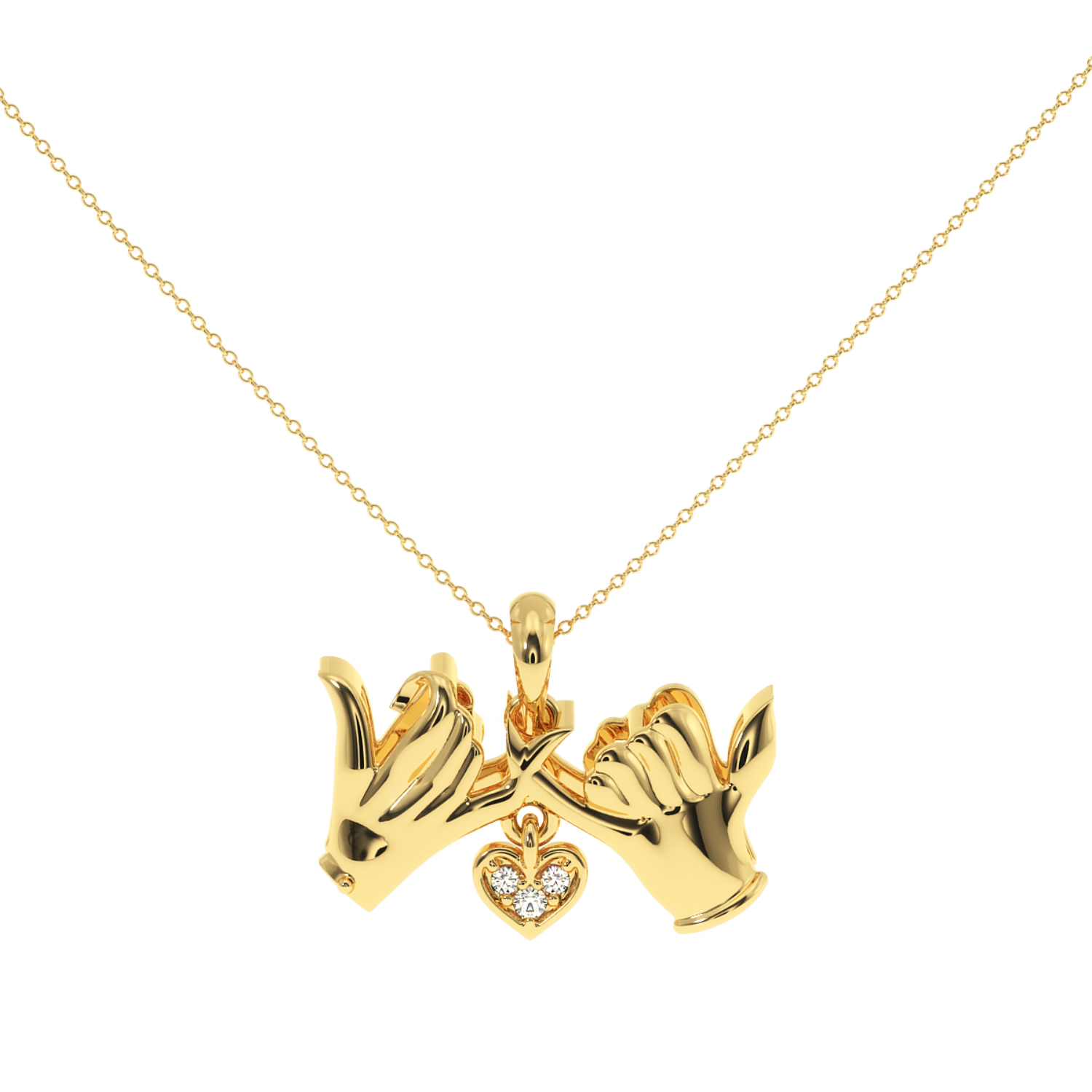 Solitairekart Pinky Promise 0.02 Carat Lab Diamond Pendant