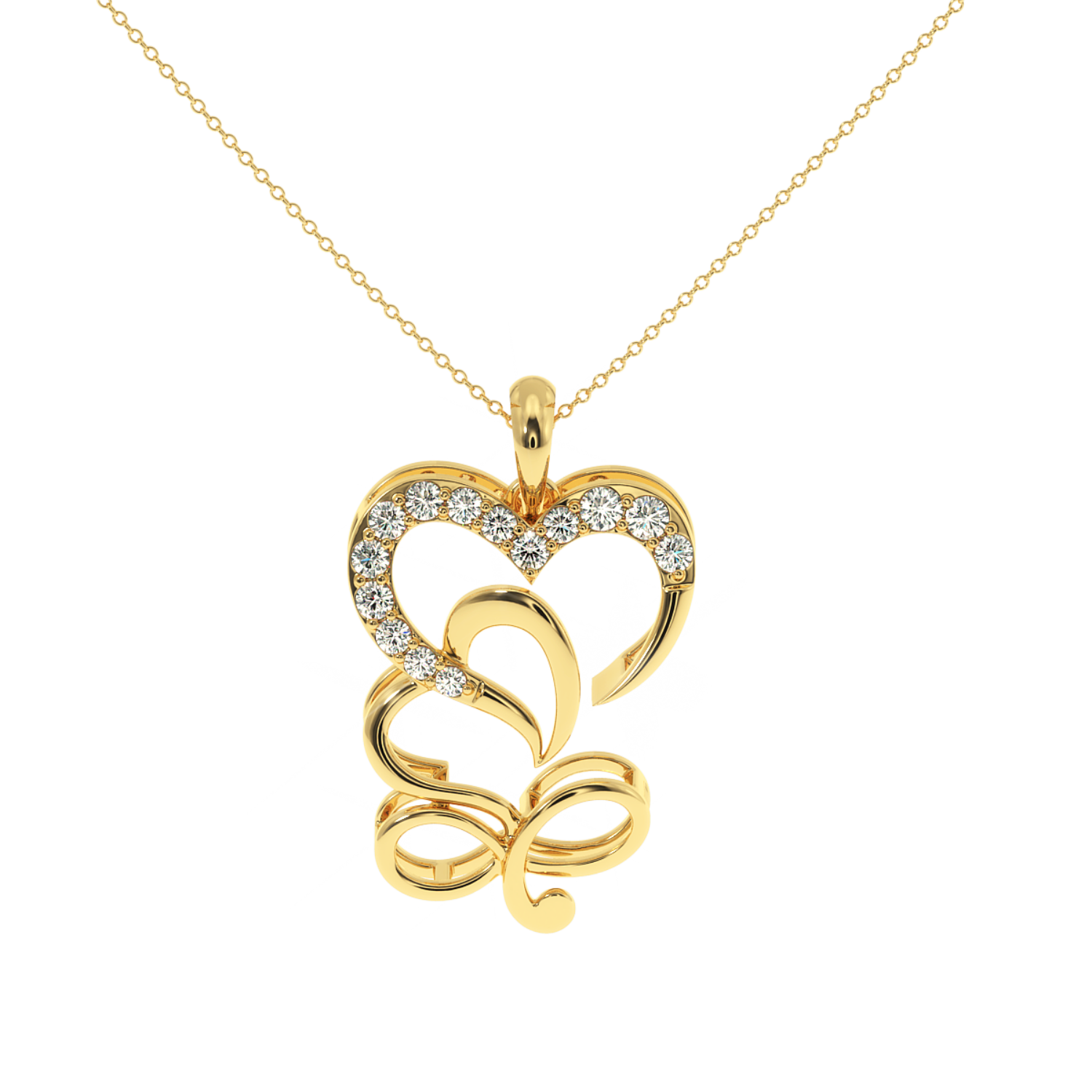 Solitairekart Infinity 0.19 Carat Heart Lab Grown Diamond Pendant