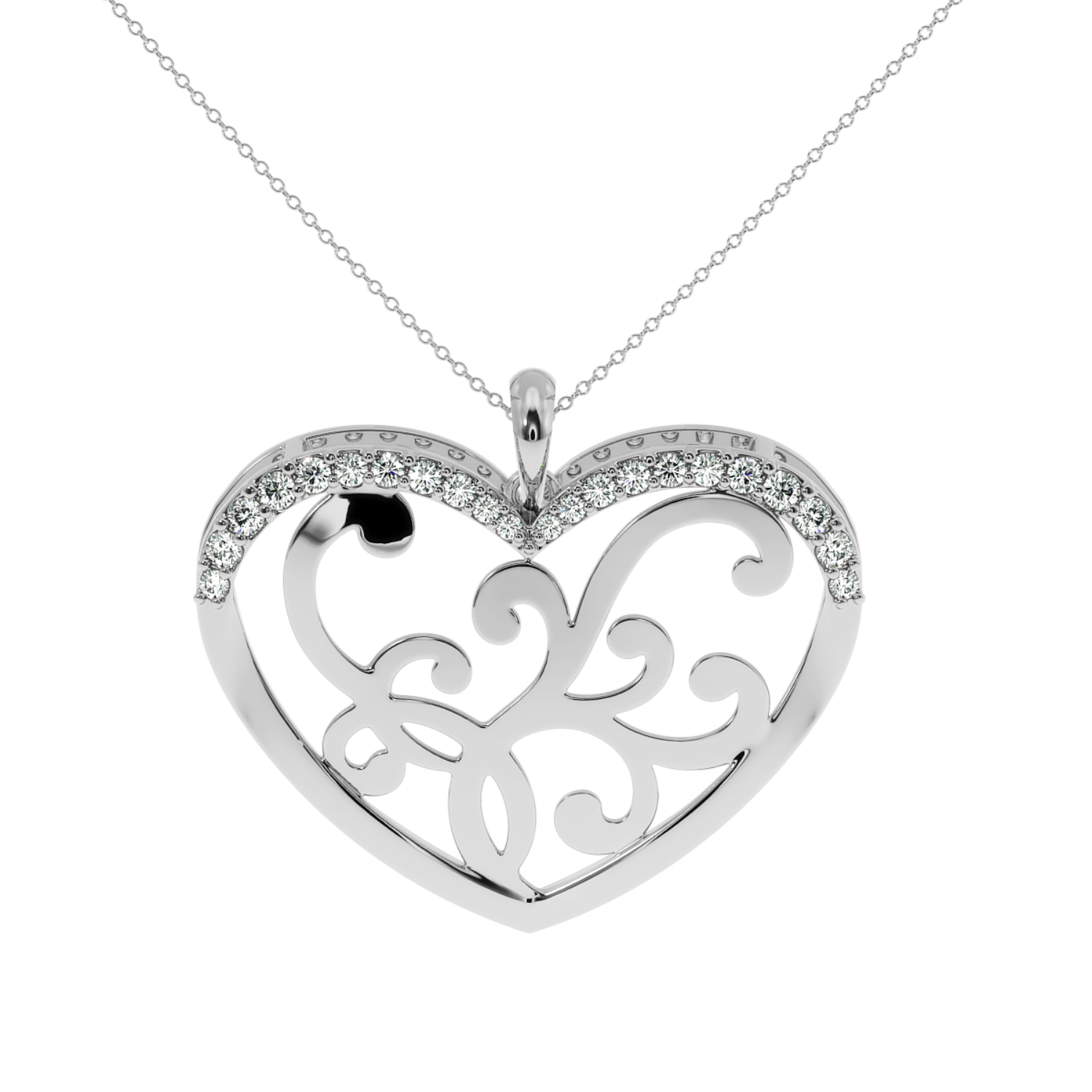 Solitairekart 0.23 Carat Heart Lab Grown Diamond Pendant