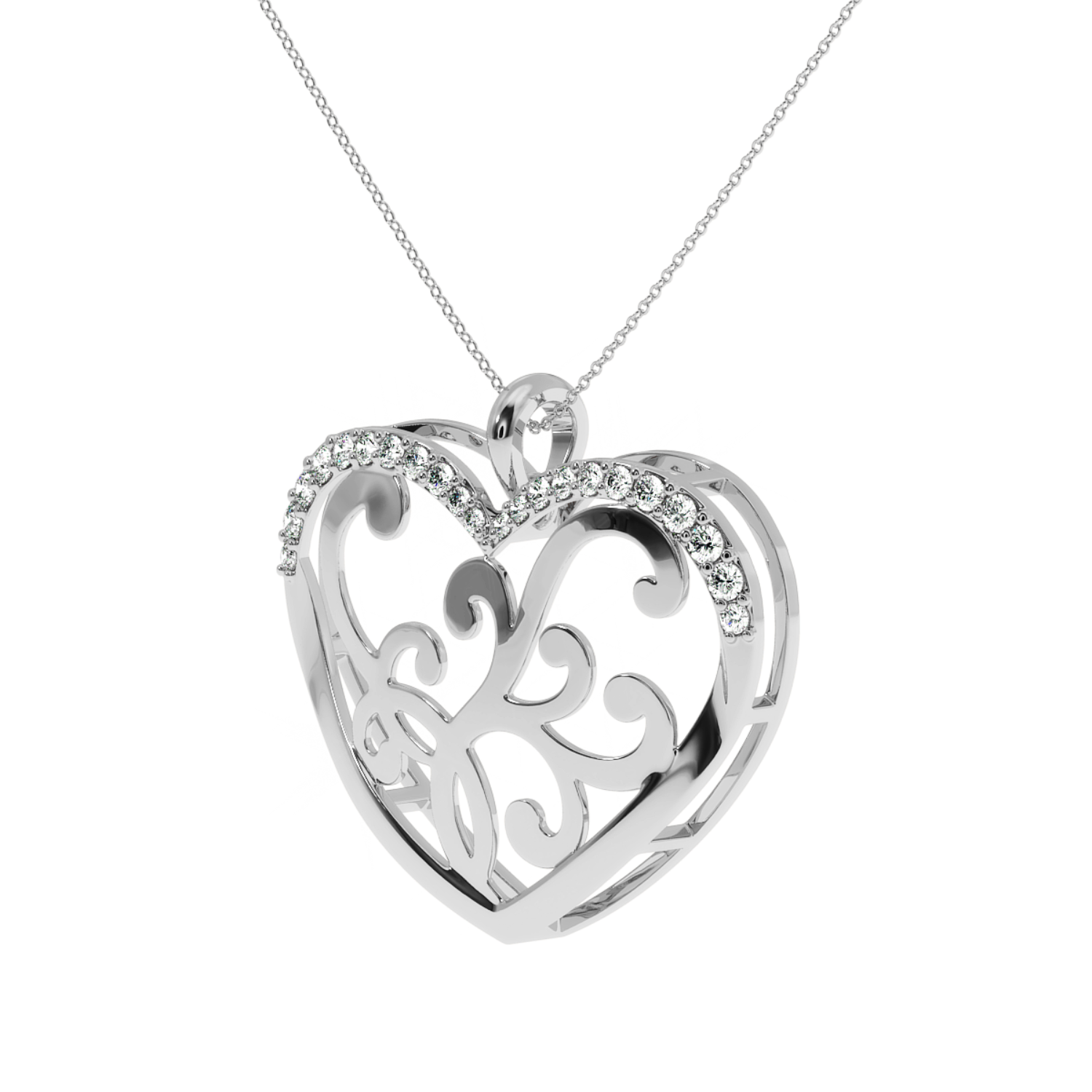 Solitairekart 0.23 Carat Heart Lab Grown Diamond Pendant