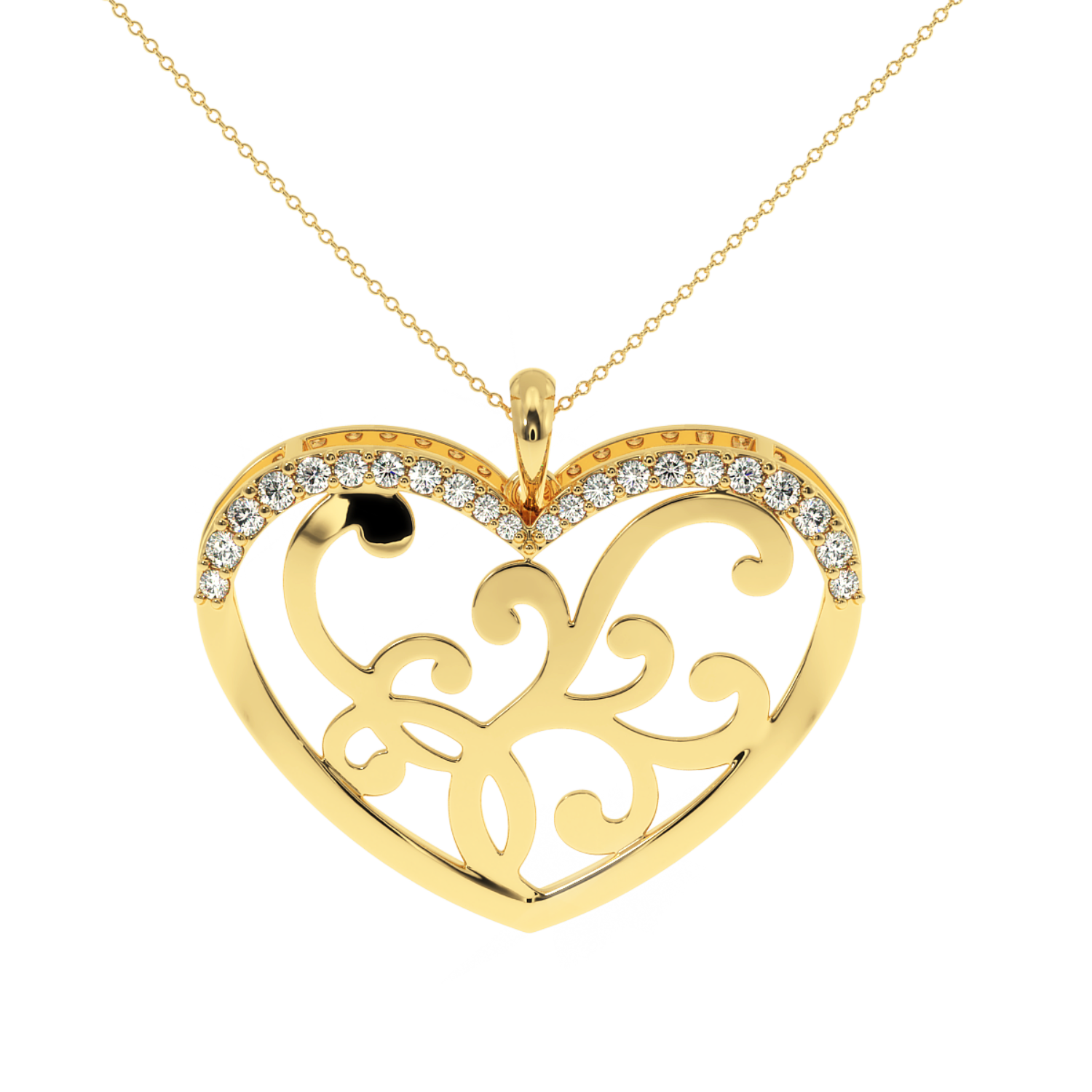 Solitairekart 0.23 Carat Heart Lab Grown Diamond Pendant