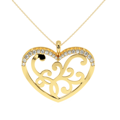 Solitairekart 0.23 Carat Heart Lab Grown Diamond Pendant