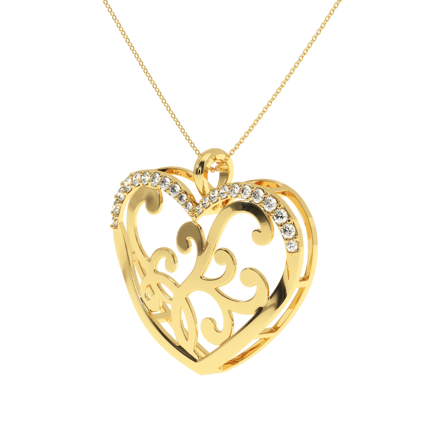 Solitairekart 0.23 Carat Heart Lab Grown Diamond Pendant