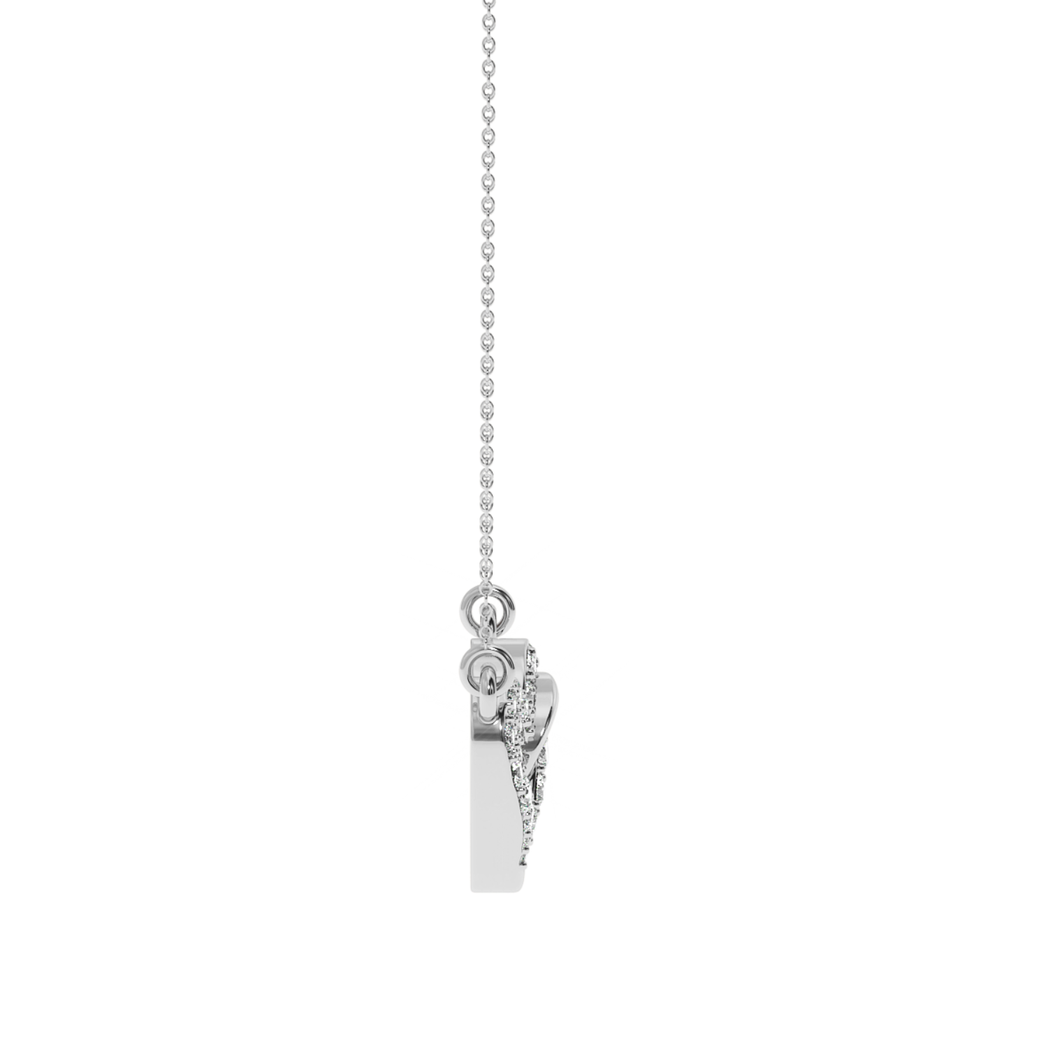 Solitairekart Interlocking Hearts Pendant - 0.21 Carat Lab Diamond