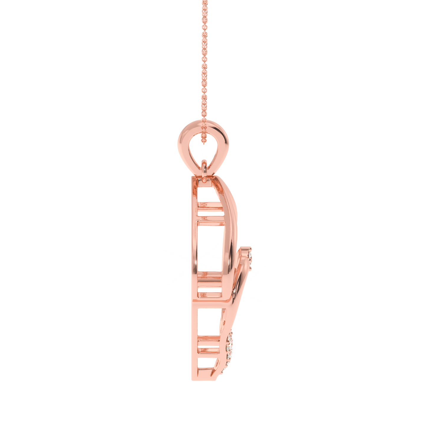 Solitairekart Intertwined Hearts Pendant - 0.13 Carat Lab Diamond