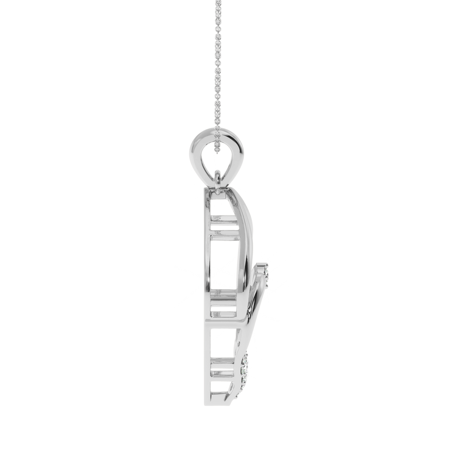 Solitairekart Intertwined Hearts Pendant - 0.13 Carat Lab Diamond