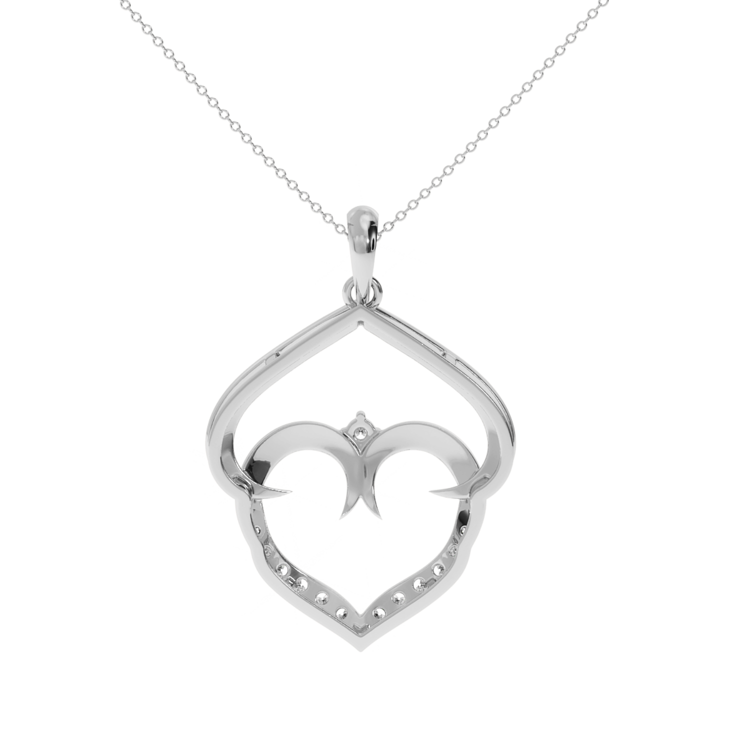 Solitairekart Intertwined Hearts Pendant - 0.13 Carat Lab Diamond