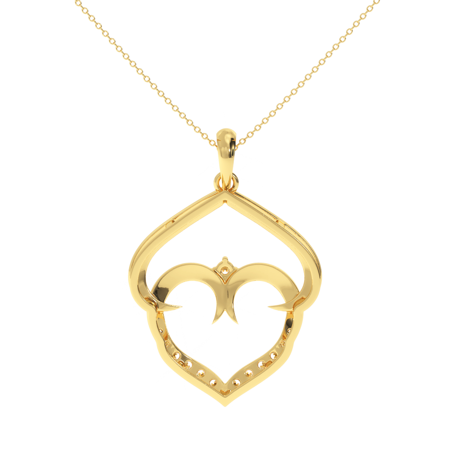 Solitairekart Intertwined Hearts Pendant - 0.13 Carat Lab Diamond
