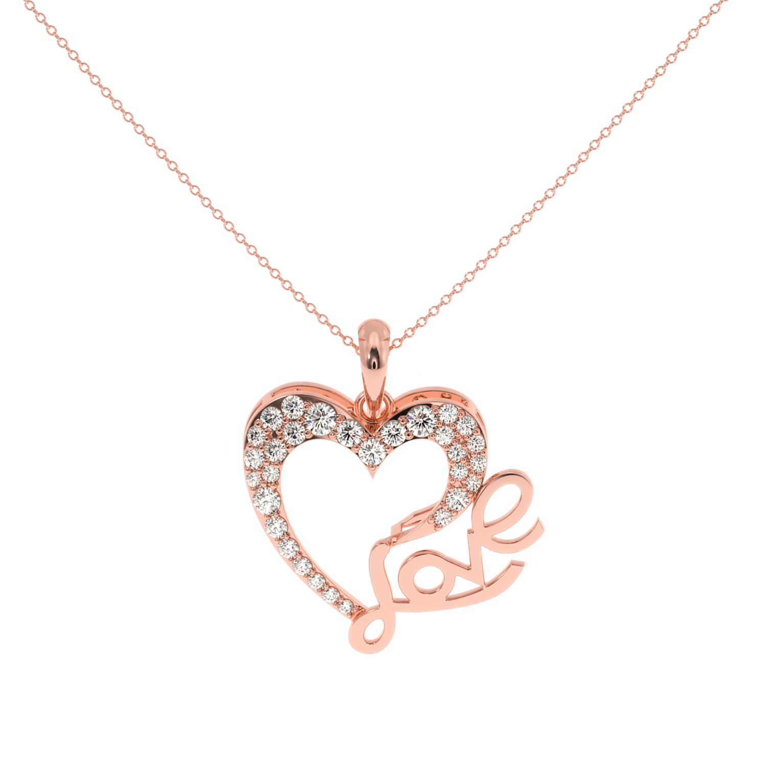 Solitairekart Elegant Heart Locket Pendant - 0.27 Carat Lab Diamond