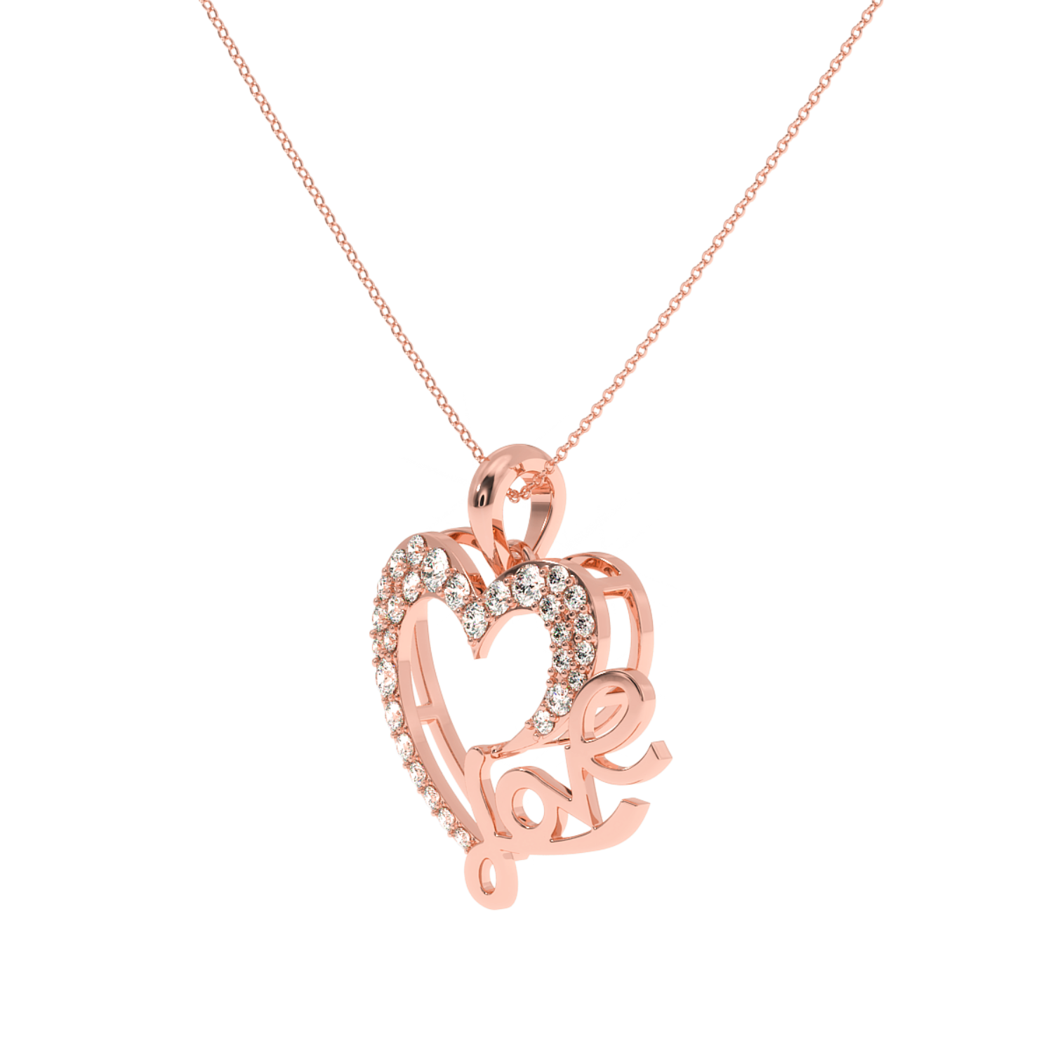 Solitairekart Elegant Heart Locket Pendant - 0.27 Carat Lab Diamond