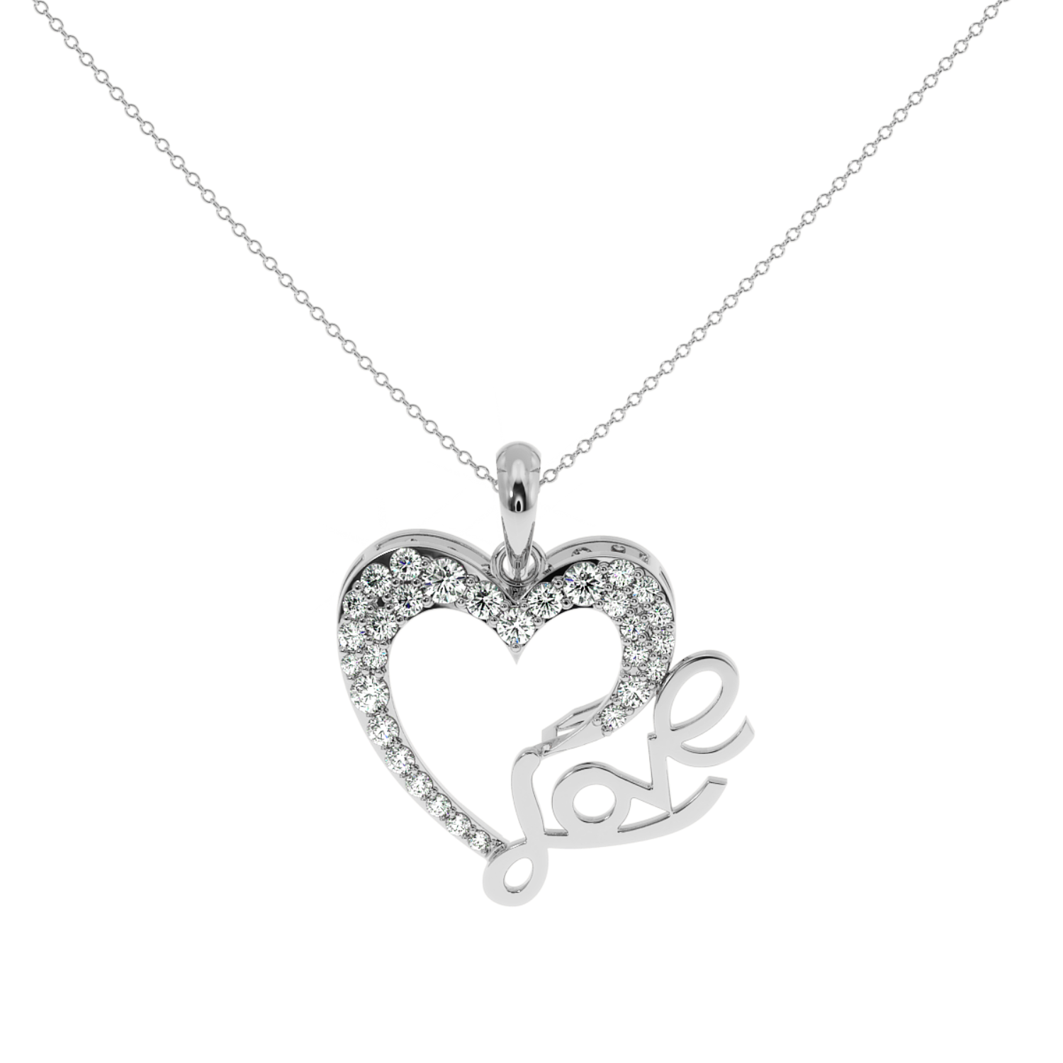 Solitairekart Elegant Heart Locket Pendant - 0.27 Carat Lab Diamond