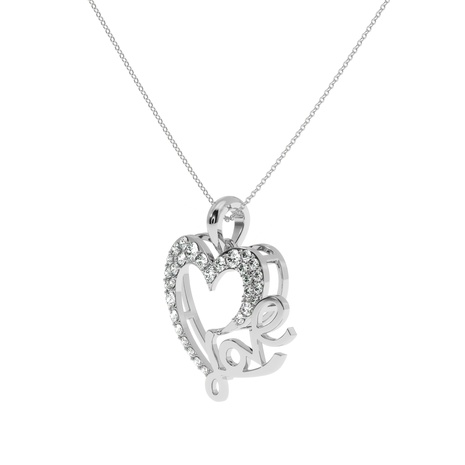 Solitairekart Elegant Heart Locket Pendant - 0.27 Carat Lab Diamond