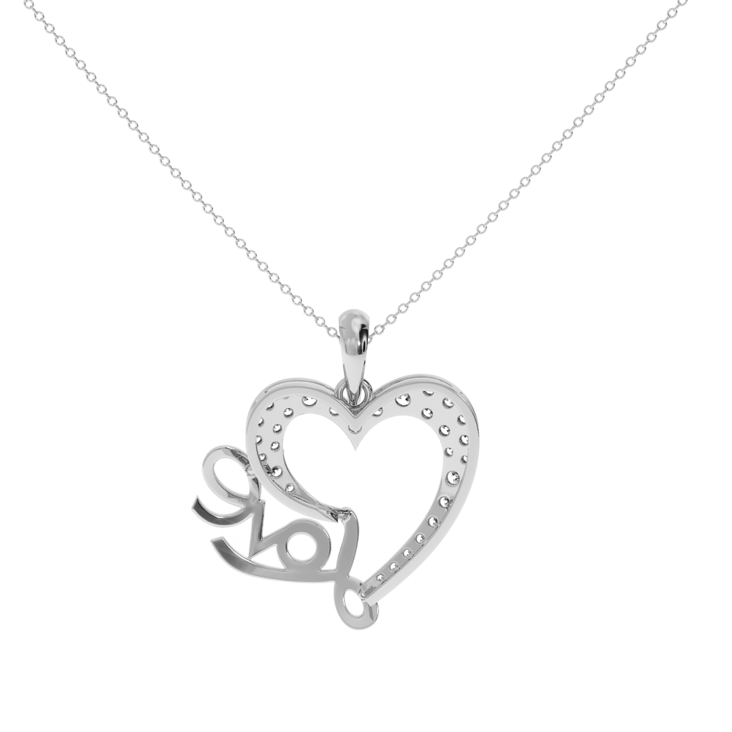 Solitairekart Elegant Heart Locket Pendant - 0.27 Carat Lab Diamond