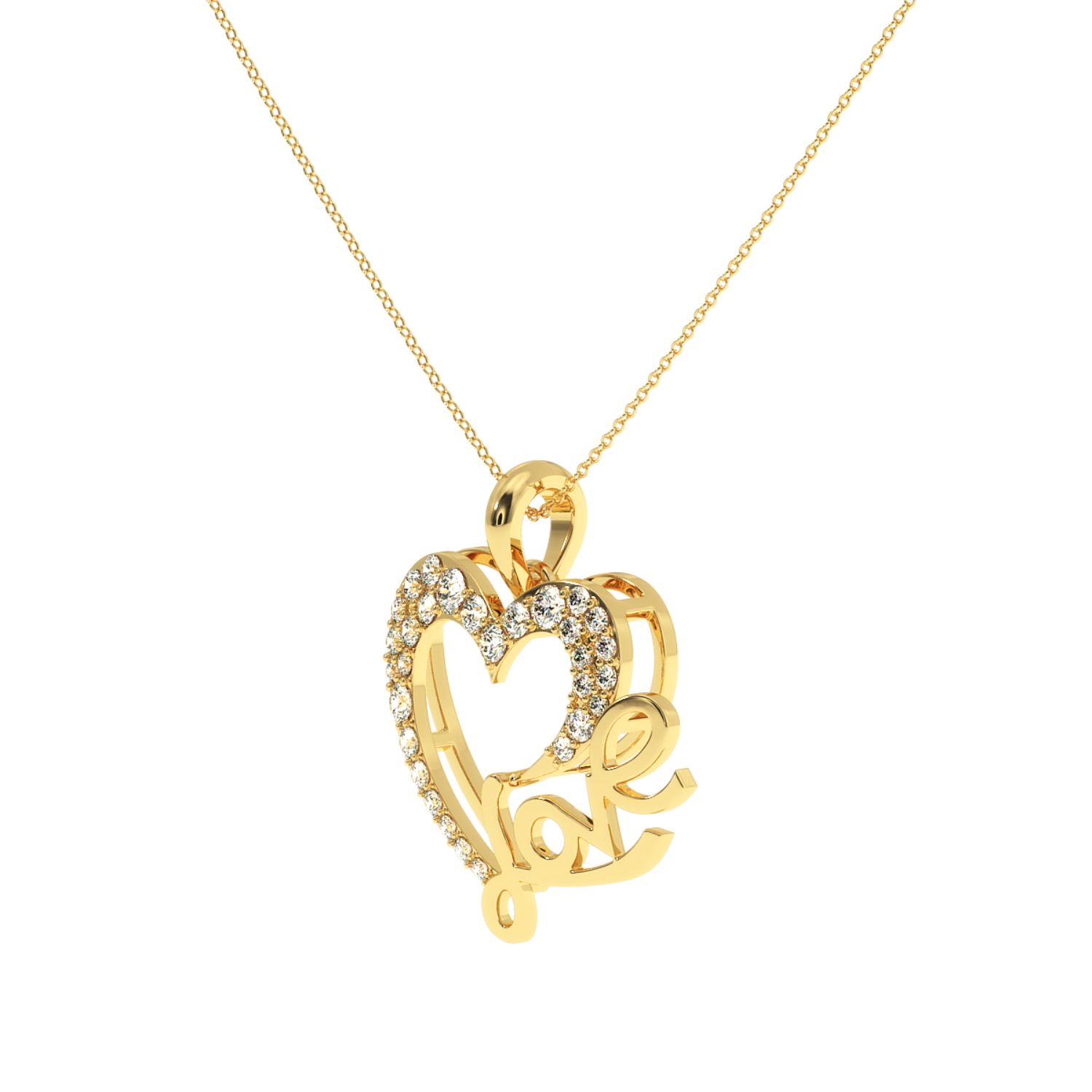 Solitairekart Elegant Heart Locket Pendant - 0.27 Carat Lab Diamond