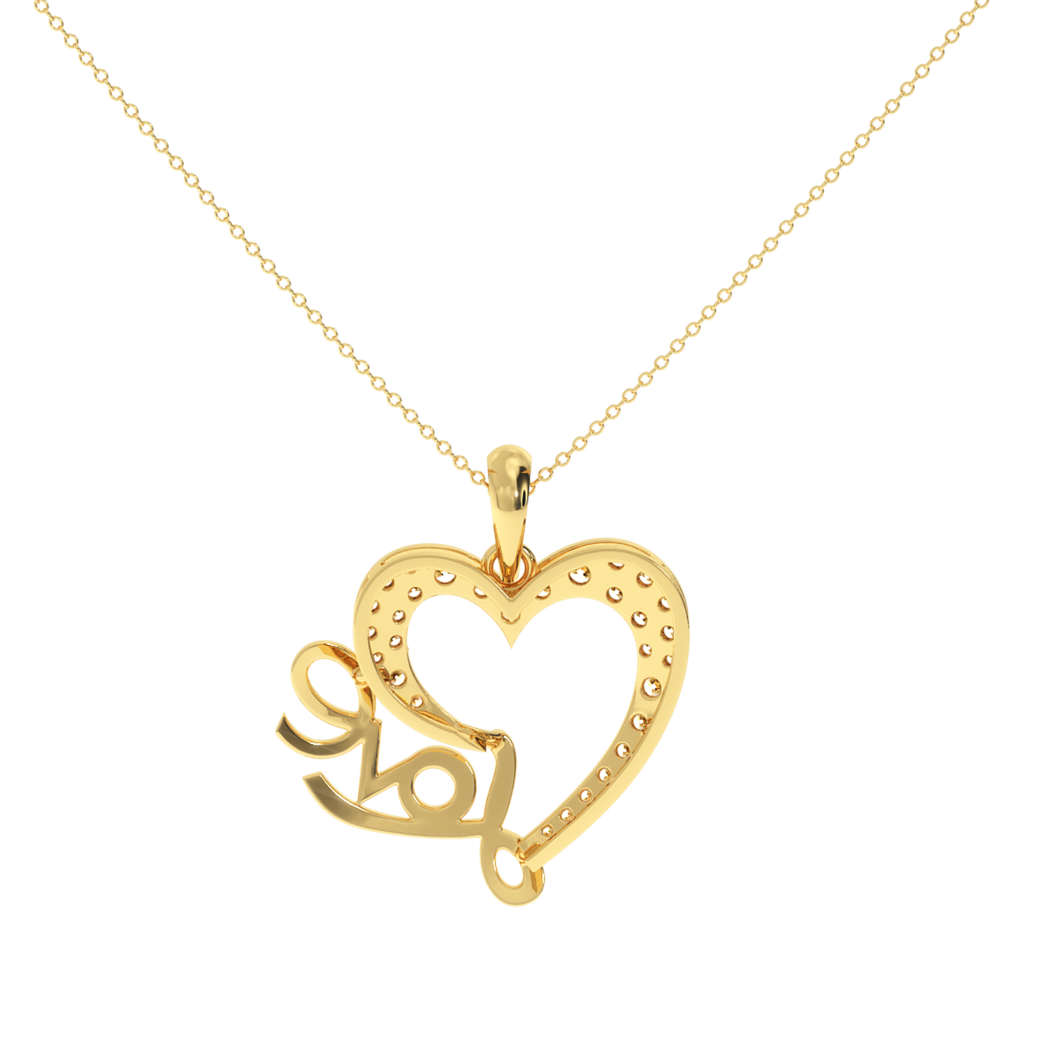 Solitairekart Elegant Heart Locket Pendant - 0.27 Carat Lab Diamond