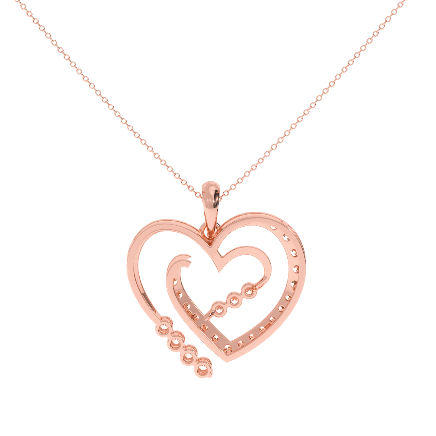 Solitairekart Open Heart Pendant - 0.29 Carat Lab Diamond