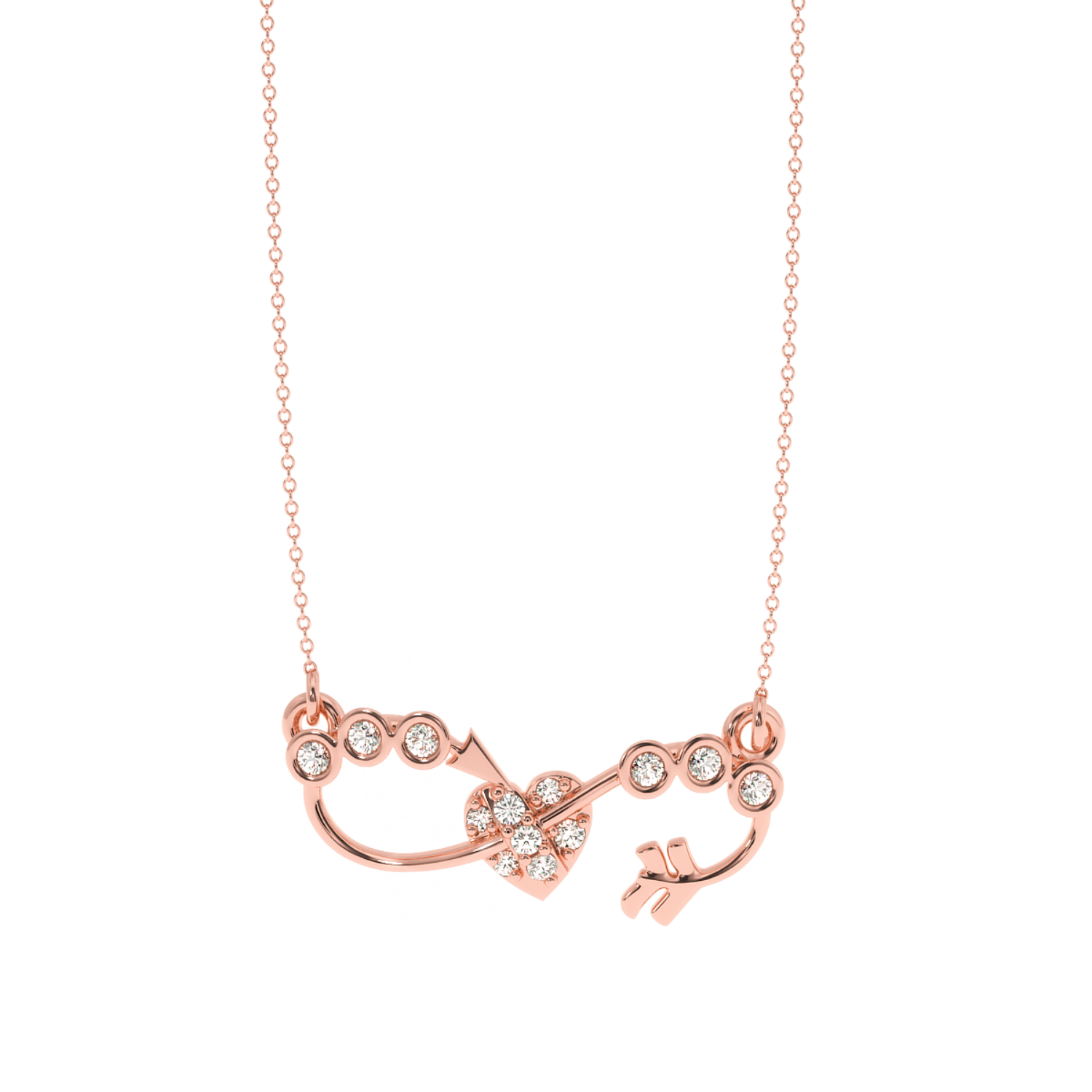 Solitairekart Elegant Cupid Heart Pendant - 0.11 Carat Lab Diamond