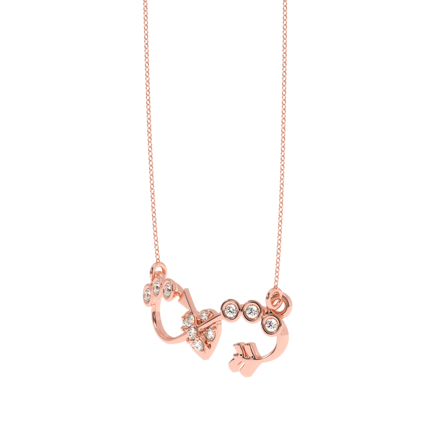 Solitairekart Elegant Cupid Heart Pendant - 0.11 Carat Lab Diamond