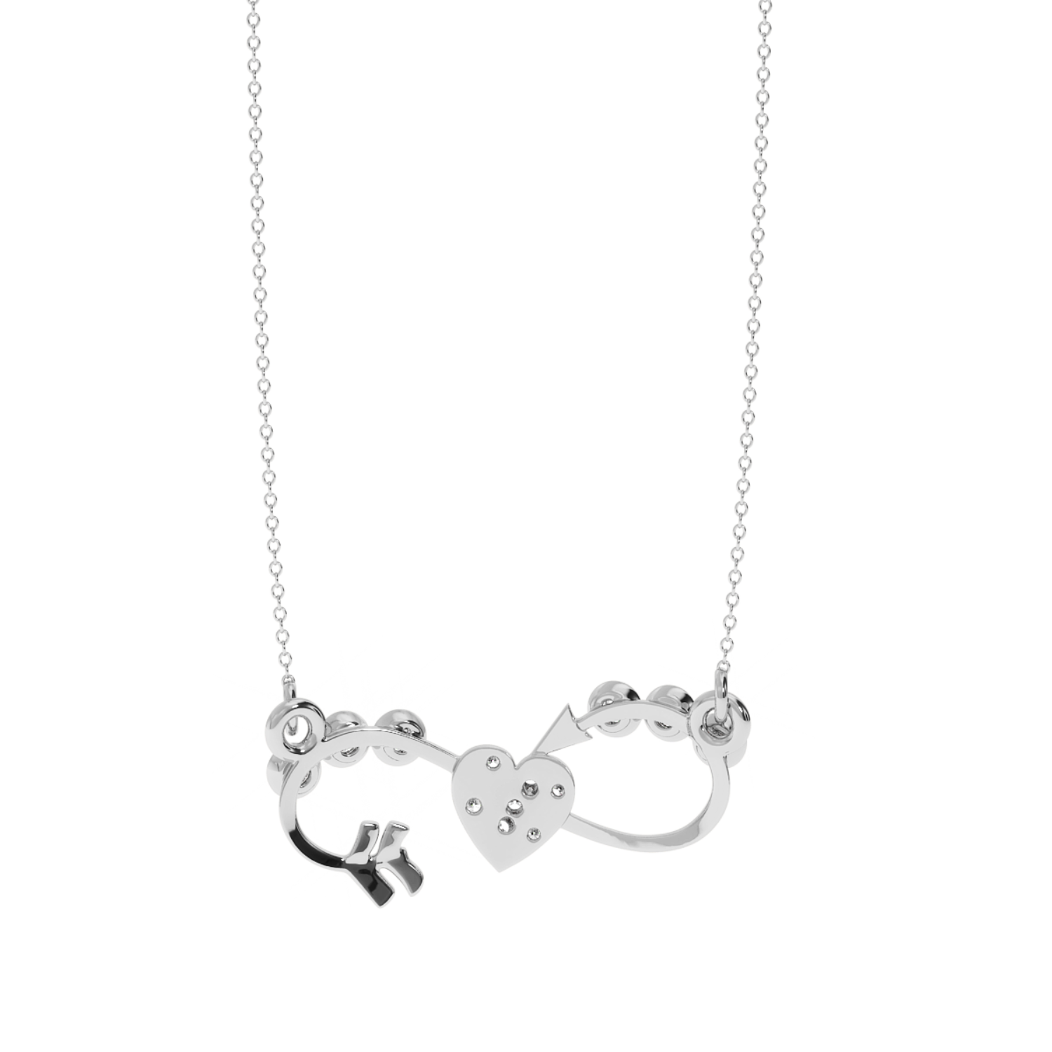 Solitairekart Elegant Cupid Heart Pendant - 0.11 Carat Lab Diamond