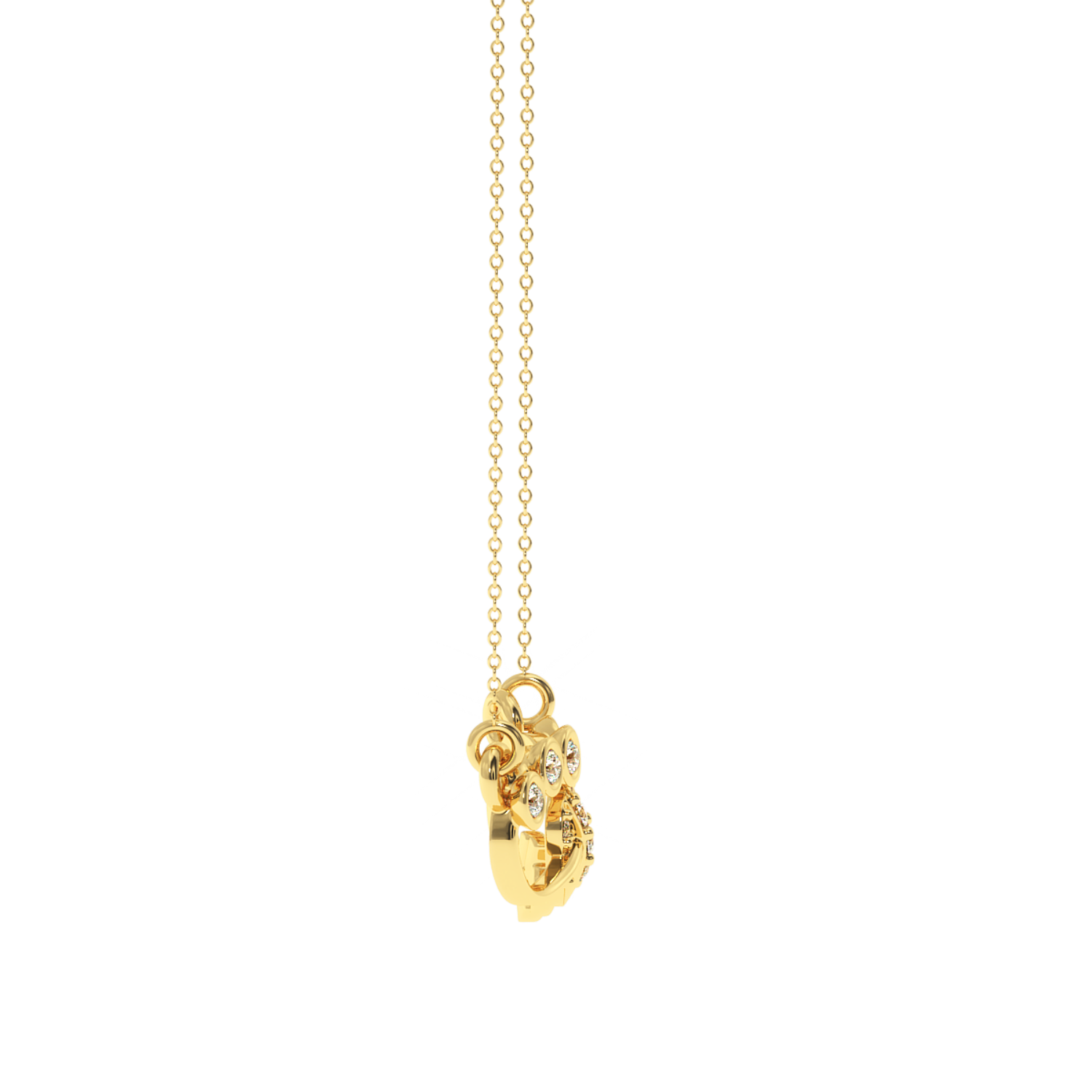 Solitairekart Elegant Cupid Heart Pendant - 0.11 Carat Lab Diamond