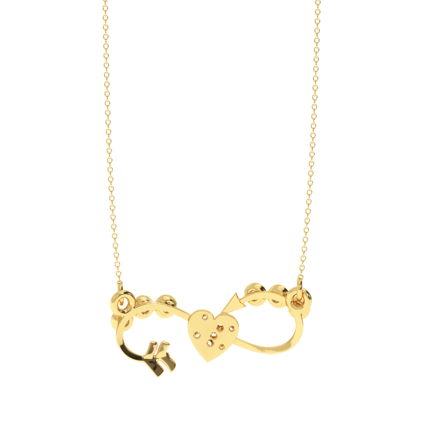 Solitairekart Elegant Cupid Heart Pendant - 0.11 Carat Lab Diamond