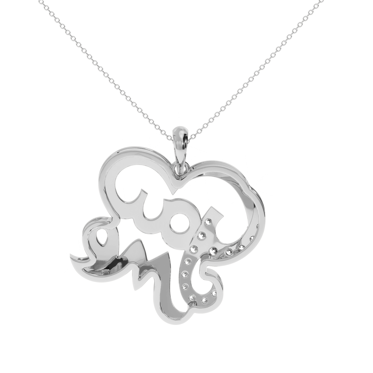 Solitairekart You & Me Diamond Heart Lab Grown Diamond Pendant - 0.21 Carat