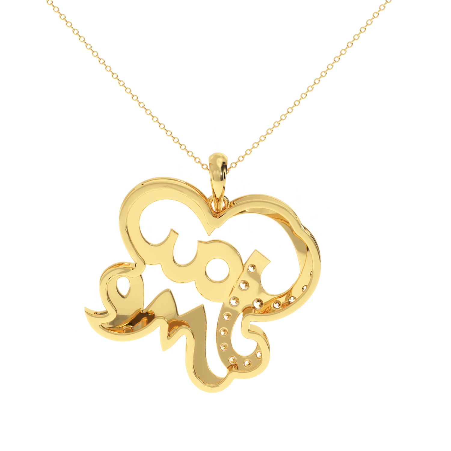 Solitairekart You & Me Diamond Heart Lab Grown Diamond Pendant - 0.21 Carat