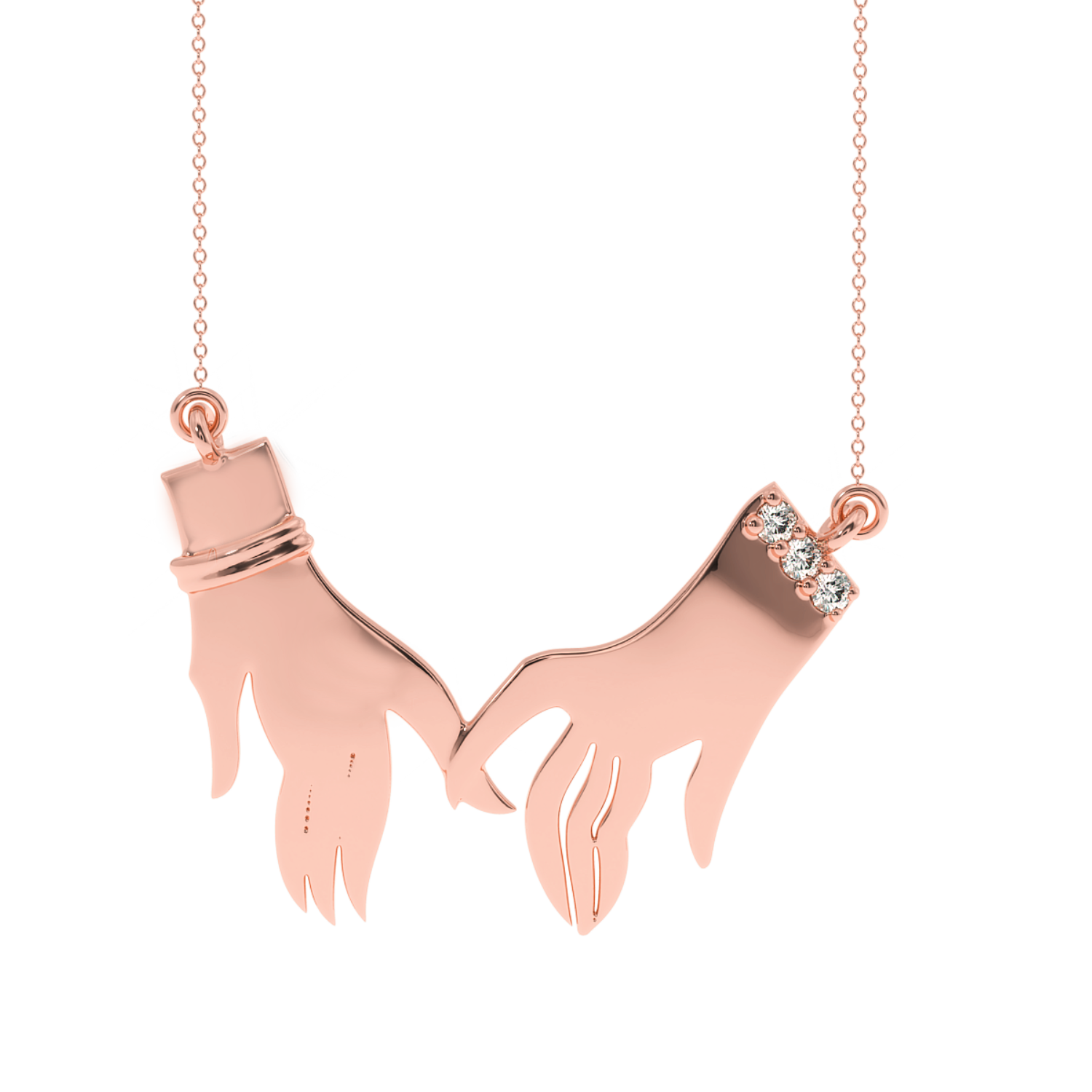Solitairekart Together Forever Lab Grown Diamond Pendant - 0.06 Carat