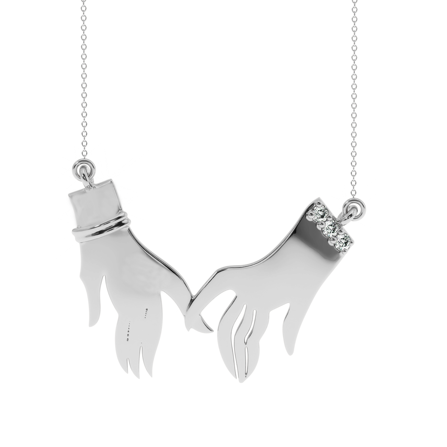 Solitairekart Together Forever Lab Grown Diamond Pendant - 0.06 Carat
