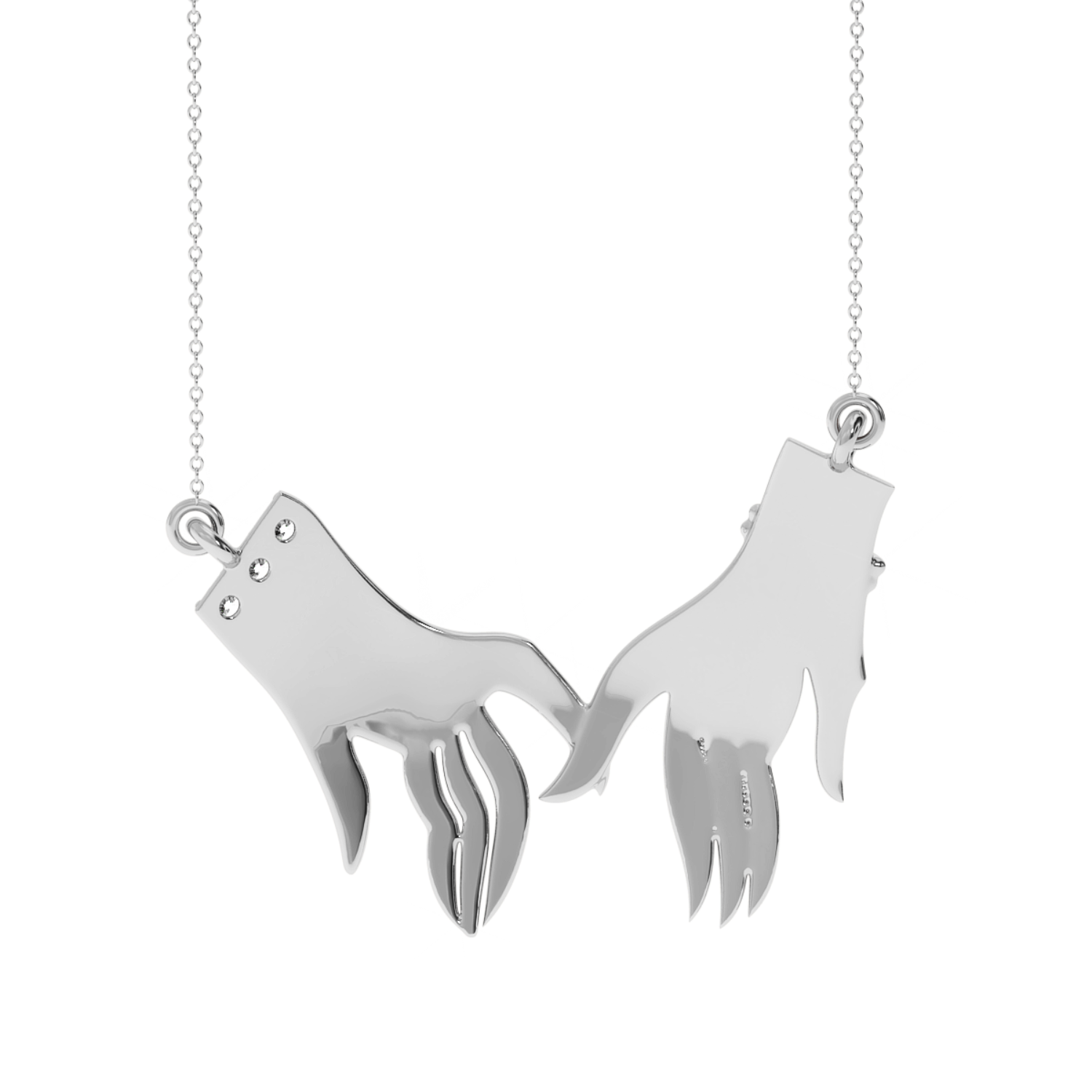 Solitairekart Together Forever Lab Grown Diamond Pendant - 0.06 Carat