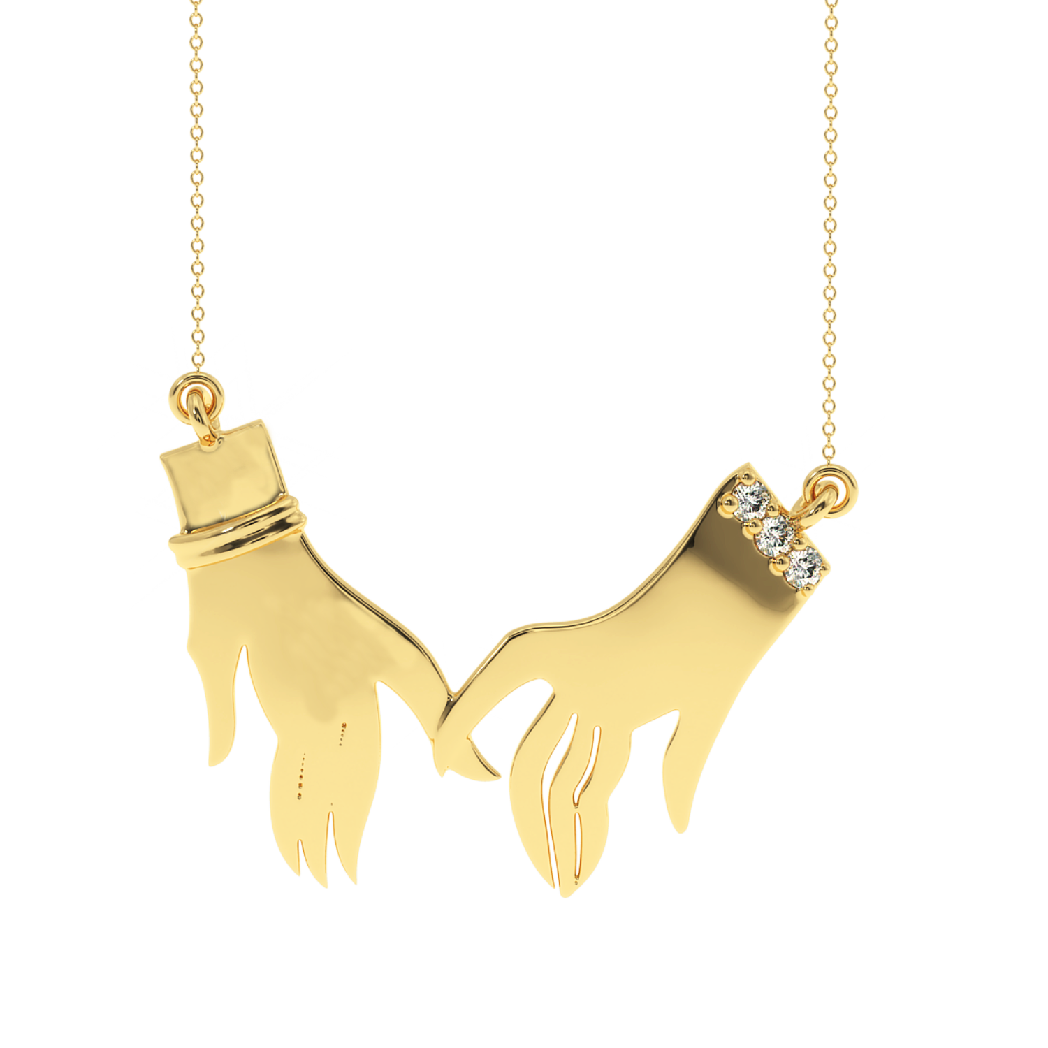 Solitairekart Together Forever Lab Grown Diamond Pendant - 0.06 Carat