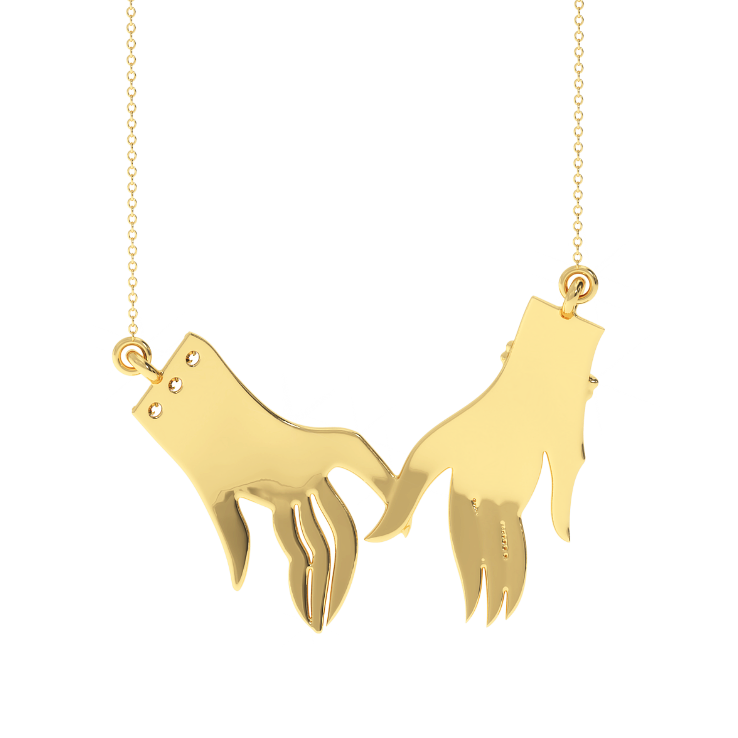 Solitairekart Together Forever Lab Grown Diamond Pendant - 0.06 Carat