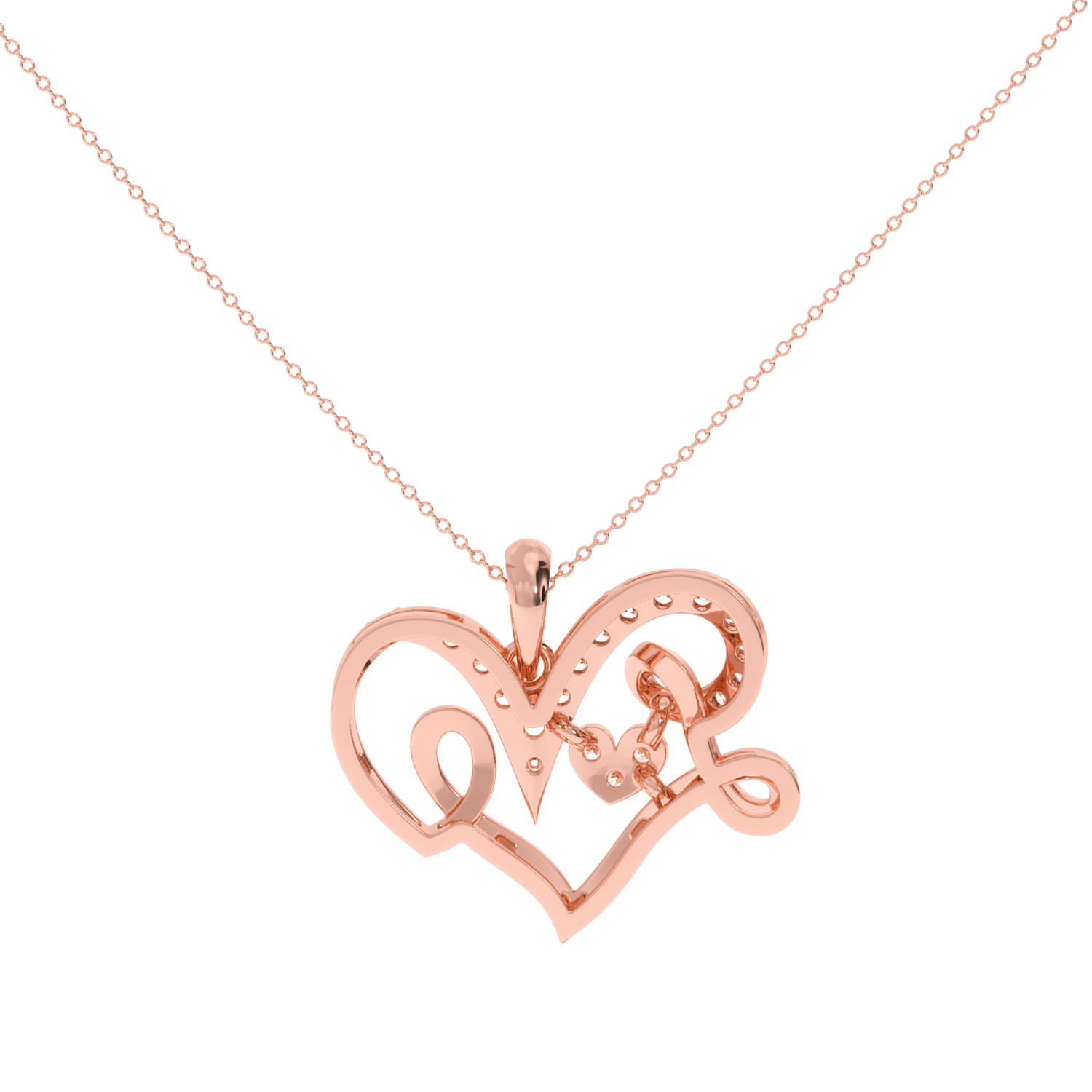 Solitairekart Luxury Heart-Shaped 0.24 Carat Diamond Pendant in Gold