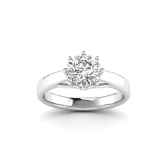 Solitairekart 1.00 Carat White Gold Lab Grown Diamond Engagement Ring – F Color VVS2 Clarity