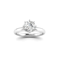Solitairekart 1.00 Carat White Gold Lab Grown Diamond Engagement Ring – F Color VS2 Clarity
