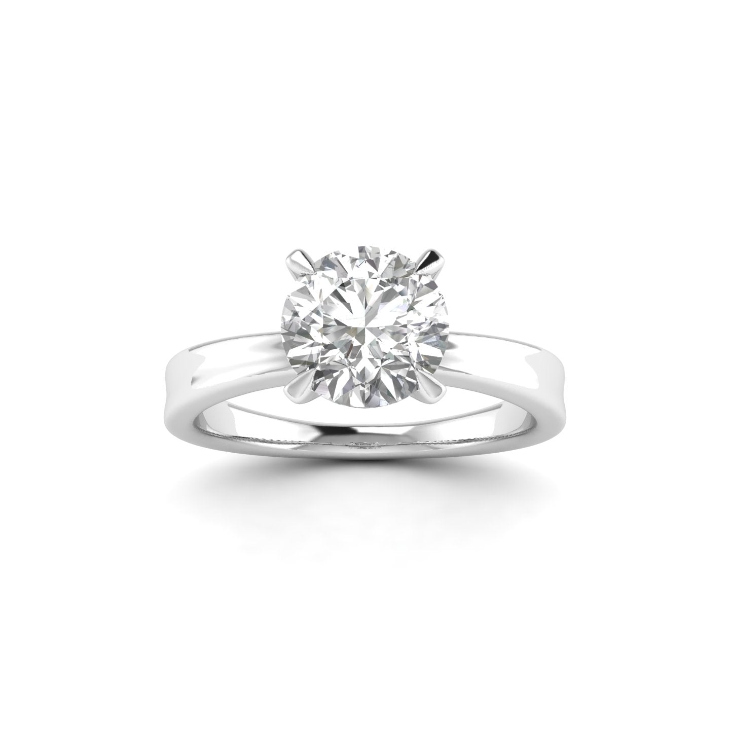White Gold Studded 1 Carat Lab Grown Diamond Ring-F Color VS1 Clarity.