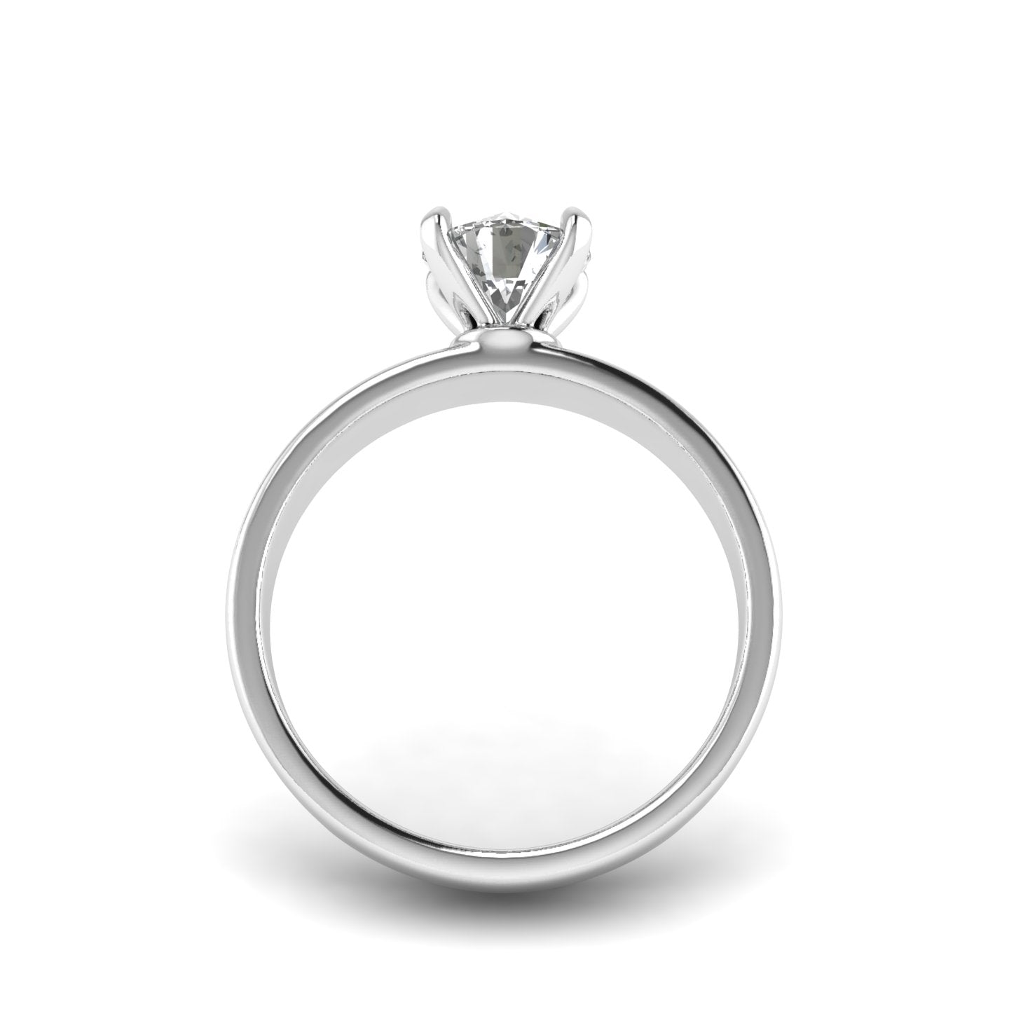 White Gold Studded 1 Carat Lab Grown Diamond Ring-G Color VS1 Clarity.