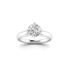 SolitaireKart Elegant 1.00 Ct E Color VVS2 Lab Grown Diamond Engagement Ring in White Gold