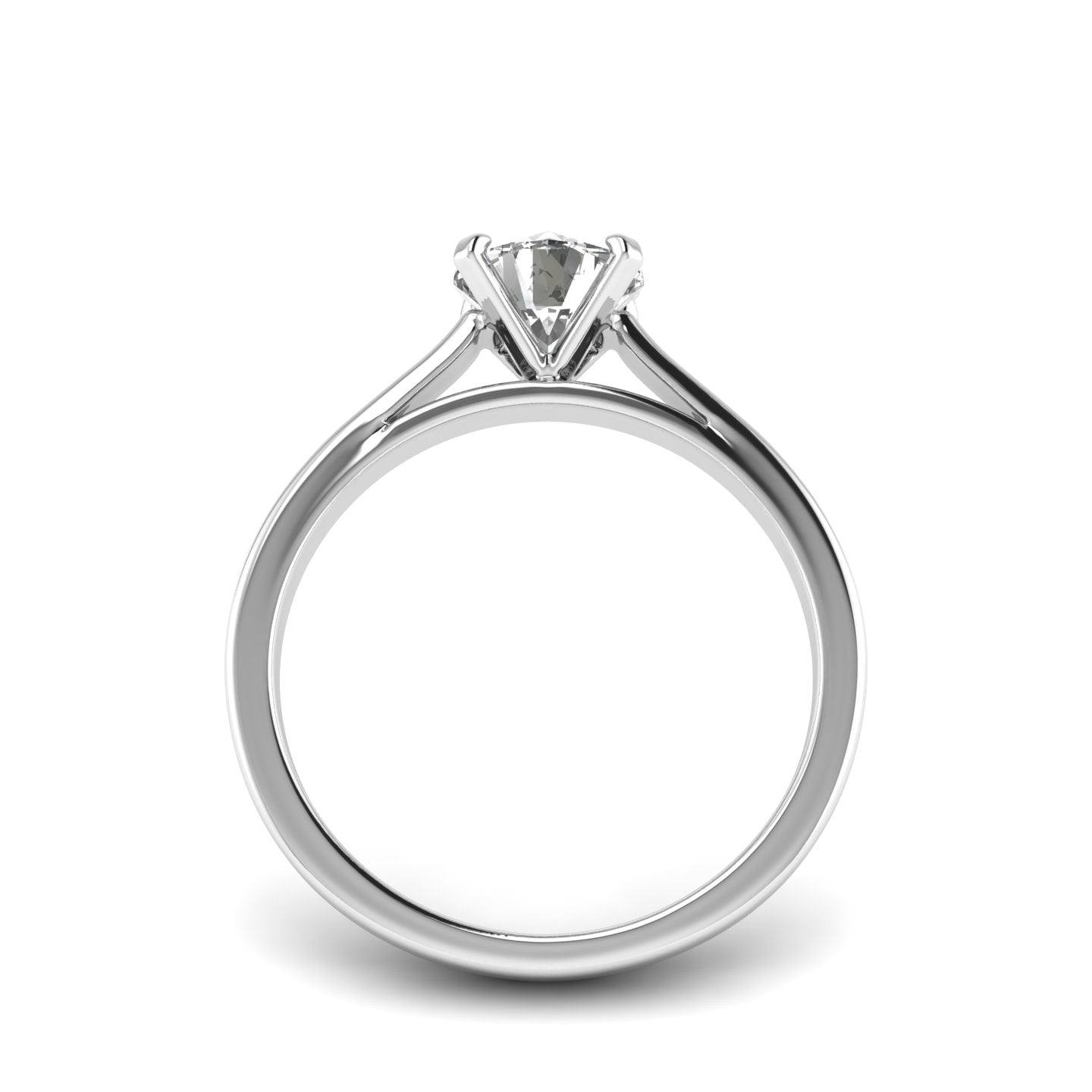 White Gold Studded 1 Carat Lab Grown Diamond Ring-G Color VS1 Clarity.