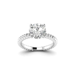 White Gold Studded 3 CARAT Lab Grown Diamond Ring-F Color VS1 Clarity