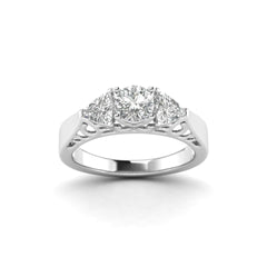 White Gold Studded 1.12 CARAT Lab Grown Diamond Ring-D Color VVS Clarity