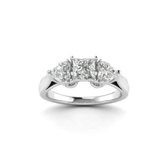 White Gold Studded 1.06 CARAT Lab Grown Diamond Ring-D Color VVS Clarity